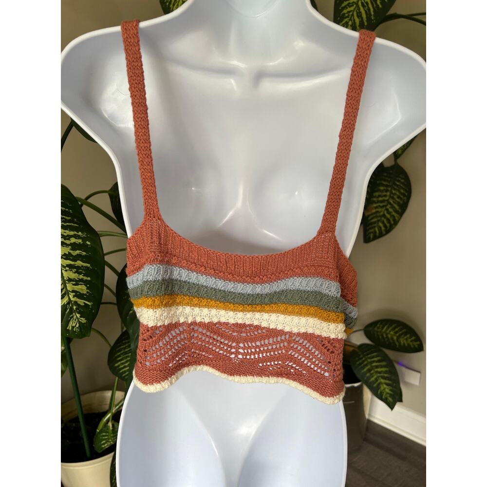 Jolie & Joy Knit Large Cropped Tank Top Wide Strap #530 - Picture 5 of 6